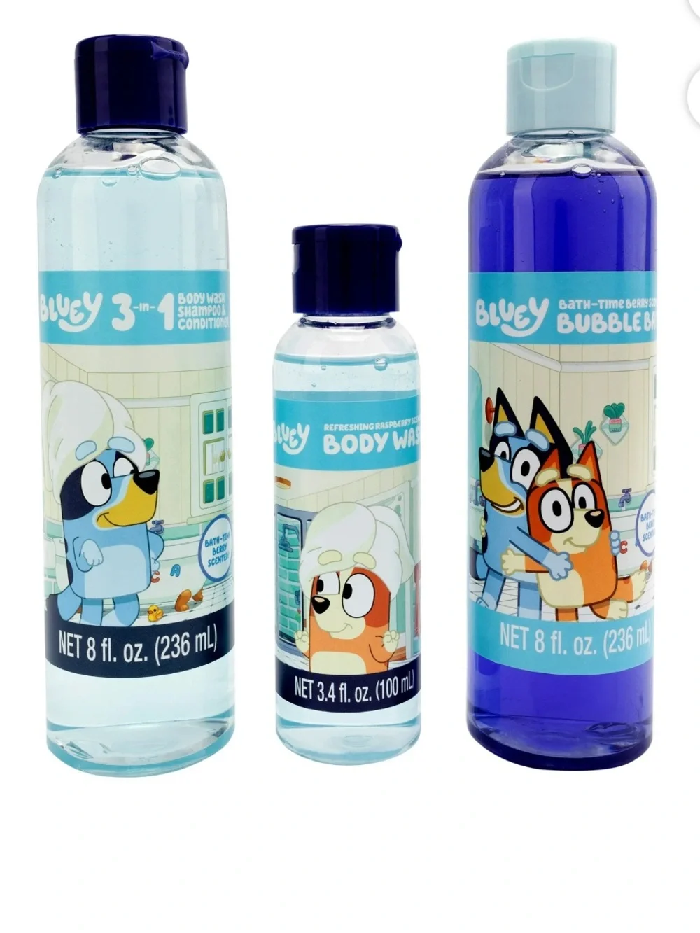 Bluey Cozy Time Bath Set Head towel, washes, sponge, 6 Piece Set NWT